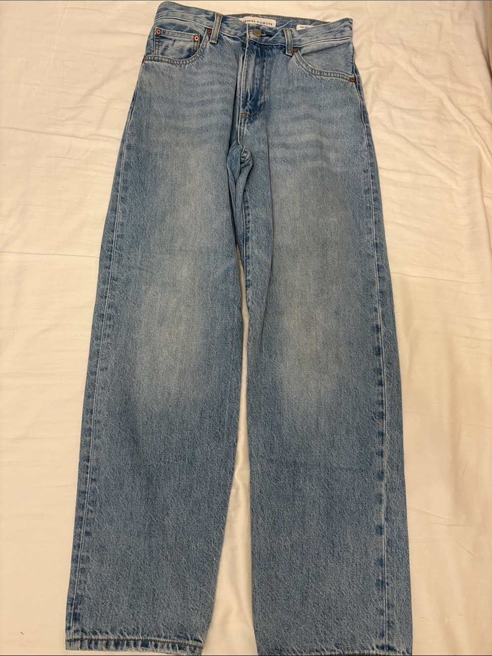 Denim Forum Men's Light Blue Straight Jeans